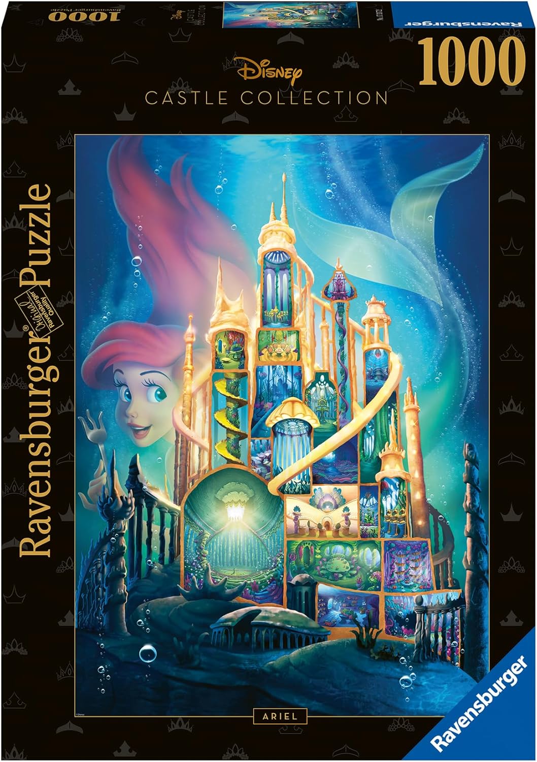 Ravensburger - Puzzle 1000 pièces - Puzzle Adulte - Dès 12 Ans - Ariel - Collection Château des Disney Princesses - Puzzle de qualité Premium fabriqué en Europe - 17337