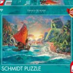Schmidt Spiele 58030 Thomas Kinkade, Disney, Moana, Moana, 1000 Teile Puzzle, Noir/Blanc