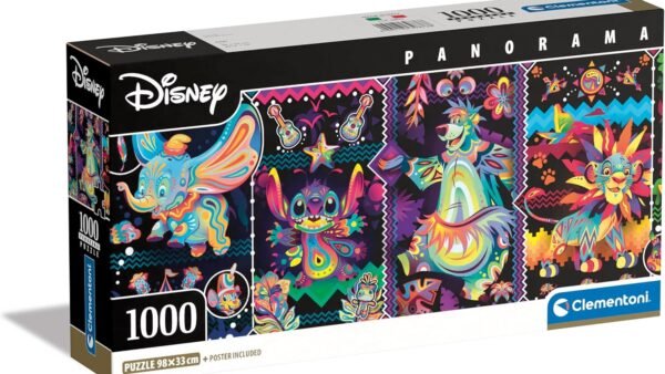 Clementoni Puzzle Panorama Joys 1000 Pièces - Puzzle pour Adultes 14-99 Ans, Fabriqué en Italie, 39876