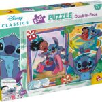 Lisciani - DISNEY LILO & STITCH Puzzle - 250 Pièces - Pour Enfants dès 7 ans - 35x50cm - Puzzle avec Double Face à Colorier - Développe Réflexion et Dextérité - Créativité et apprentissage