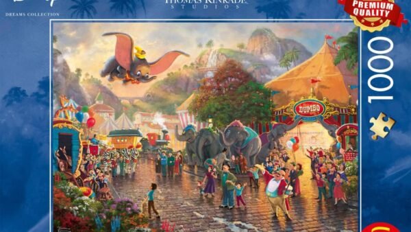 Schmidt Spiele- Thomas Kinkade 59939, Disney, Dumbo, Puzzle de 1000 pièces, Coloré