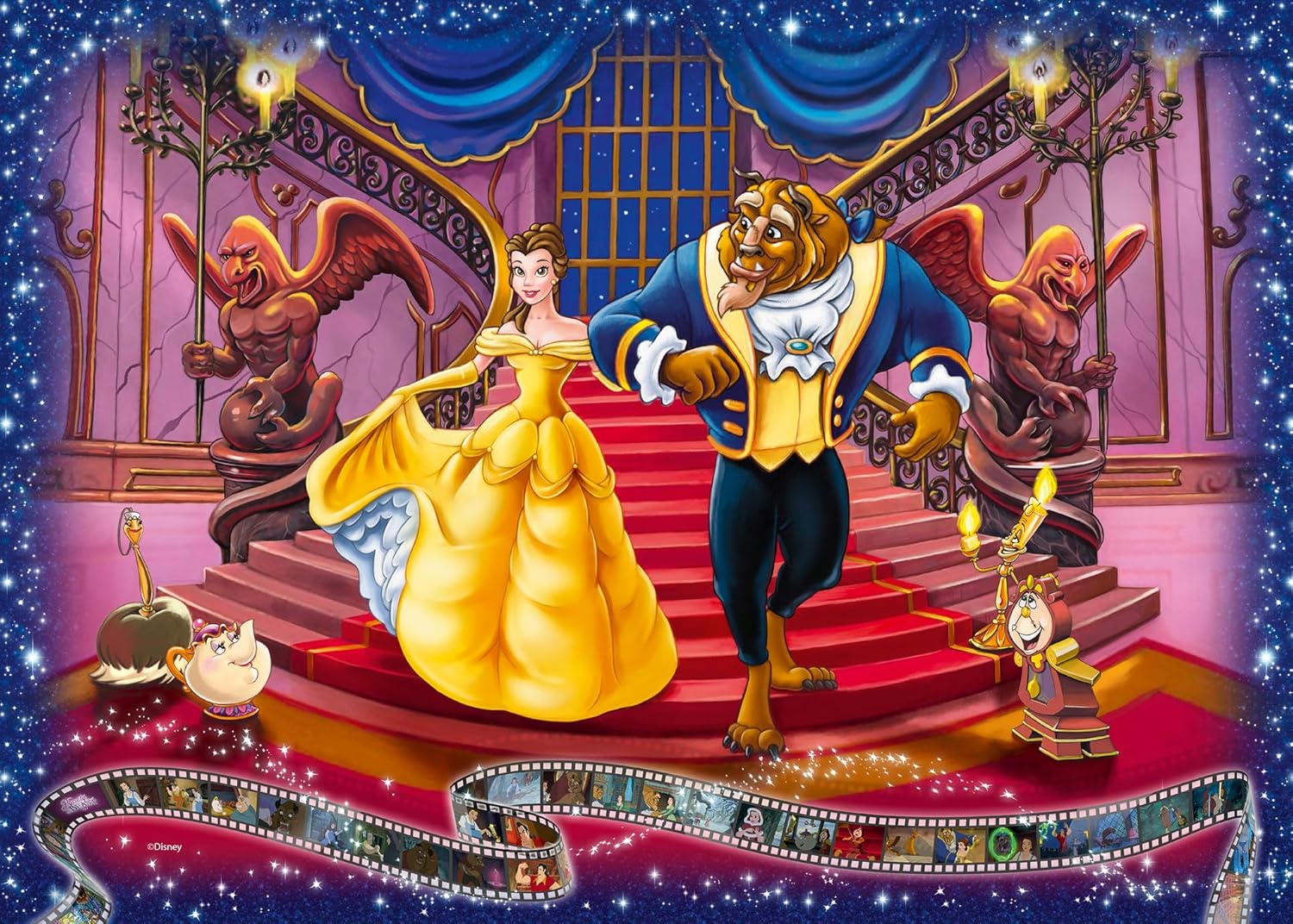Ravensburger - Puzzle Adulte - Puzzle 1000 pièces - La Belle et la Bête (Collection Disney) - Adultes et Enfants à partir de 14 Ans - Puzzle de qualité supérieure - Disney Princesses - 12000320
