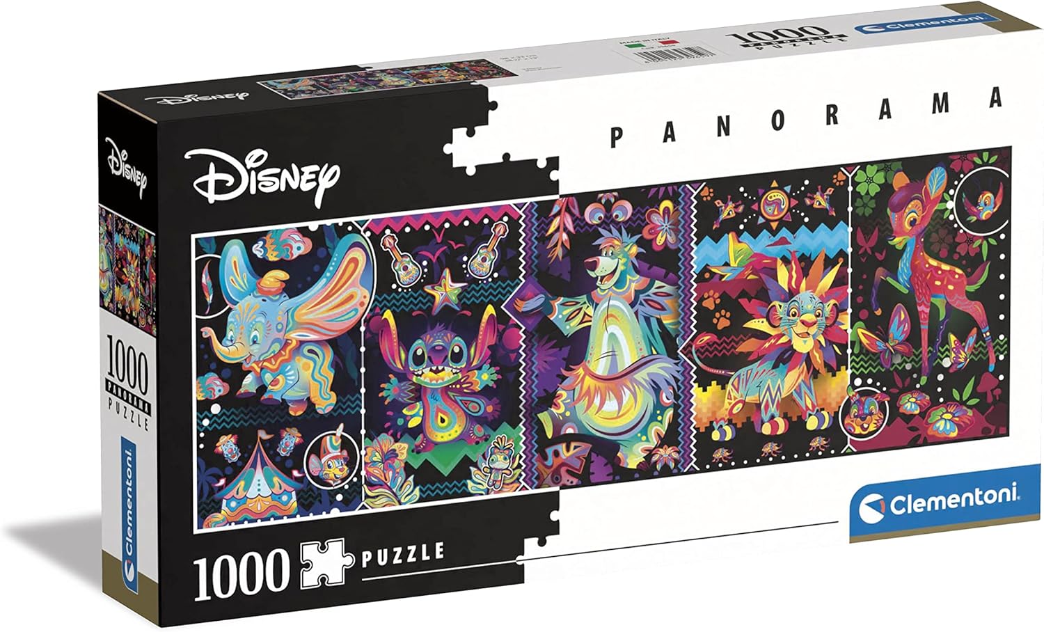Clementoni Classics 1000pzs Does Not Apply Panorama Joys Adulte 1000 pièces, panoramique, Personnage Disney, Puzzle Dessin animé-fabriqué en Italie, 39659, Multicolore, Medium