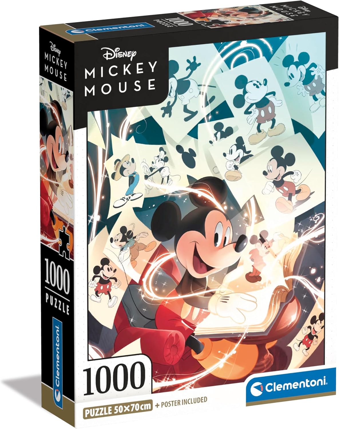 Clementoni Puzzle D100 Mickey Mouse -1000 Pièces - Puzzle pour Adultes 14-99 Ans, Fabriqué en Italie, 39811