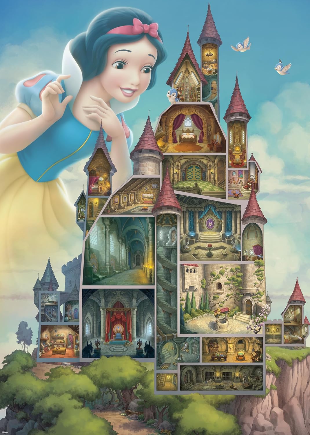 Ravensburger - Puzzle Adulte - Puzzle 1000 pièces - Blanche-Neige (Collection Château des Disney Princesses) - Adultes, enfants dès 14 ans - Puzzle de qualité supérieure - Disney Princesses - 12000257
