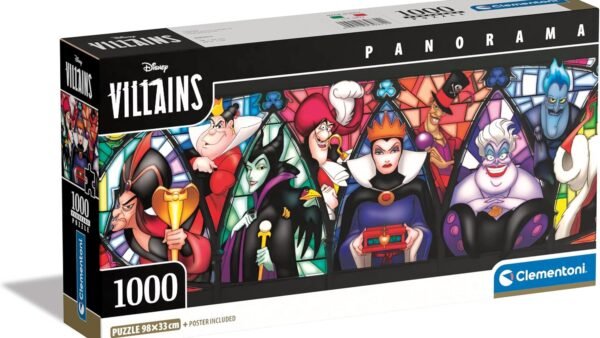 Clementoni Puzzle Panorama Disney Village 1000 Pièces - Puzzle pour Adultes 14-99 Ans, Fabriqué en Italie, 39872