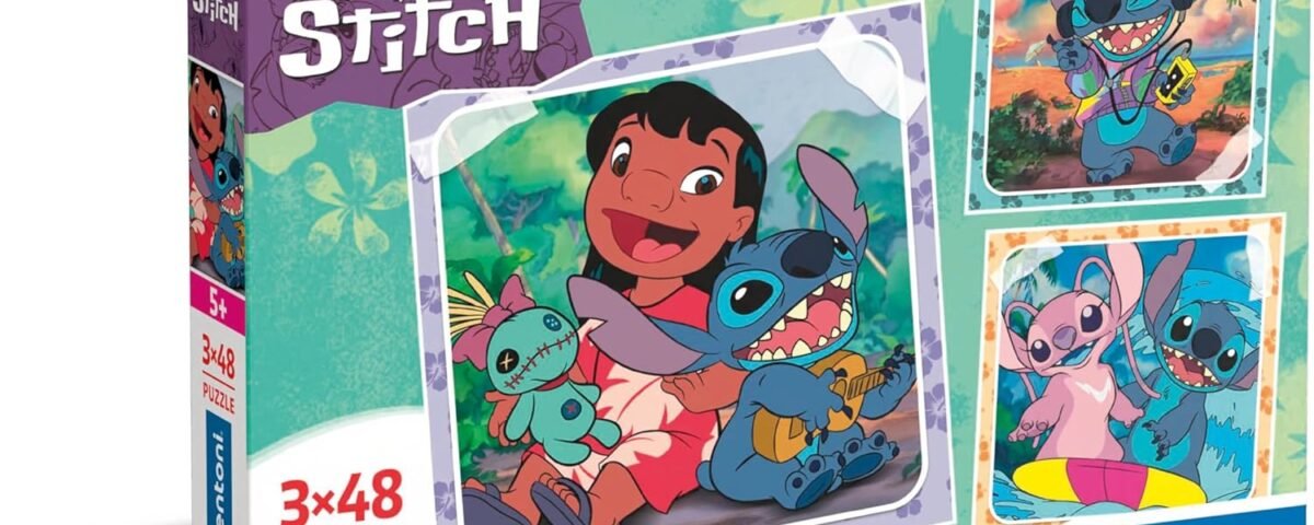Clementoni Puzzle Disney Stitch 5 Ans, Puzzle 48 Pièces, Supercolor, Fabriqué en Italie