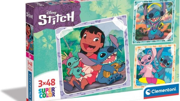 Clementoni Puzzle Disney Stitch 5 Ans, Puzzle 48 Pièces, Supercolor, Fabriqué en Italie