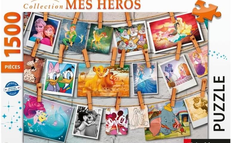 Nathan - Puzzle 1500 pièces - Jolis Souvenirs - Disney - Adultes et Enfants dès 14 Ans - Puzzle de qualité supérieure - Encastrement Parfait - Collection Mes Héros -12000941