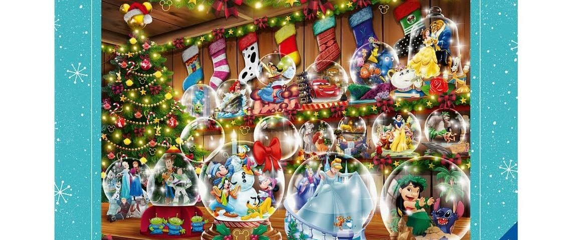 Ravensburger - Puzzle 1000 pièces - Boules à Neige Disney - Adultes et Enfants dès 14 Ans - Puzzle de qualité supérieure - Noël - 12000537