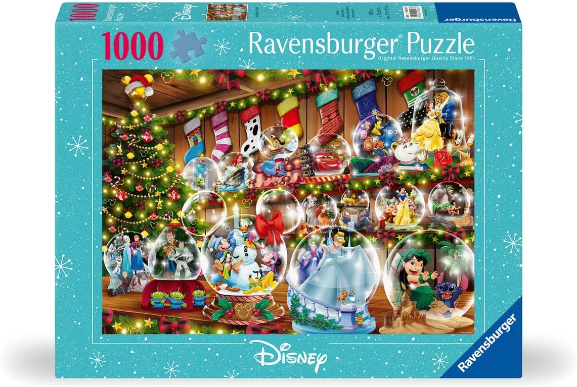 Ravensburger - Puzzle 1000 pièces - Boules à Neige Disney - Adultes et Enfants dès 14 Ans - Puzzle de qualité supérieure - Noël - 12000537