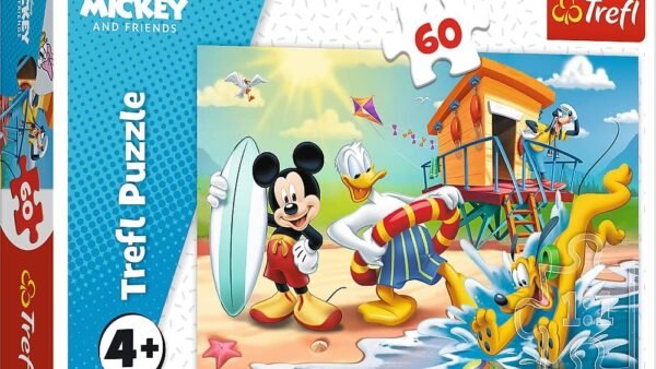 Trefl - Puzzle - Une journée intéressante de Mickey et Ses Amis Disney Mickey Mouse et Ses Amis 60 Pièces, pour Les Enfants à partir de 4 Ans