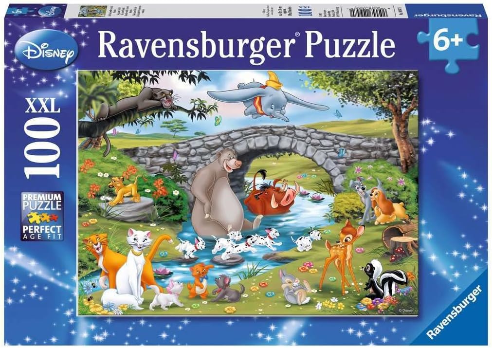 Ravensburger - Puzzle Enfant - Puzzle 100 pièces XXL - La Famille d'animal Friends - Disney - À partir de 6 Ans - Puzzle de qualité supérieure - Carton épais et résistant - 10947