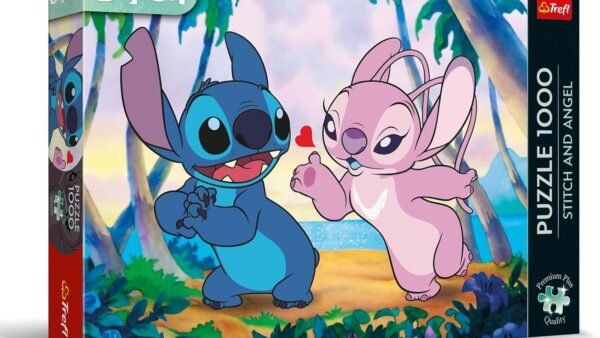 Trefl Premium Plus Quality- Puzzle Lilo & Stitch, Stitch & Angel - 1000 Pièces, Série de Puzzle avec Les Personnages Préférés, pour Les Adultes et Les Enfants à partir de 14 Ans