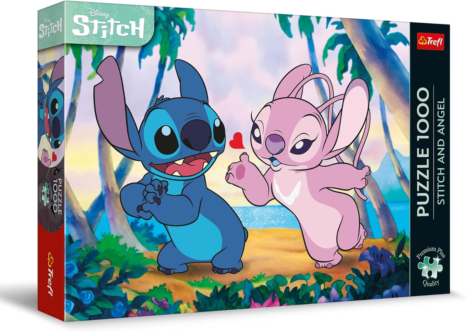 Trefl Premium Plus Quality- Puzzle Lilo & Stitch, Stitch & Angel - 1000 Pièces, Série de Puzzle avec Les Personnages Préférés, pour Les Adultes et Les Enfants à partir de 14 Ans