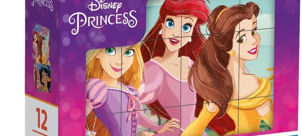 Clementoni - Puzzle 12 pièces, 3 Ans - Disney Princesses- Cube Supercolor, Puzzle pour Enfants 3-5 Ans, Disney, Jeu de société Enfant, Fabriqué en Italie, 41197