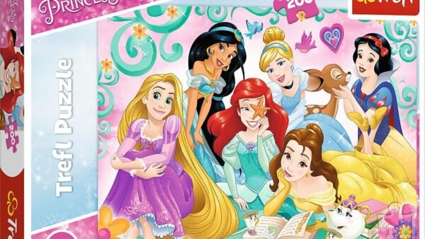 Trefl - Disney Princess, Le Monde Joyeux des Princesses - Puzzle de 200 Pièces - Puzzles Colorés avec Les Princesses de Disney, Divertissement Créatif, pour Les Enfants de 7 Ans et Plus
