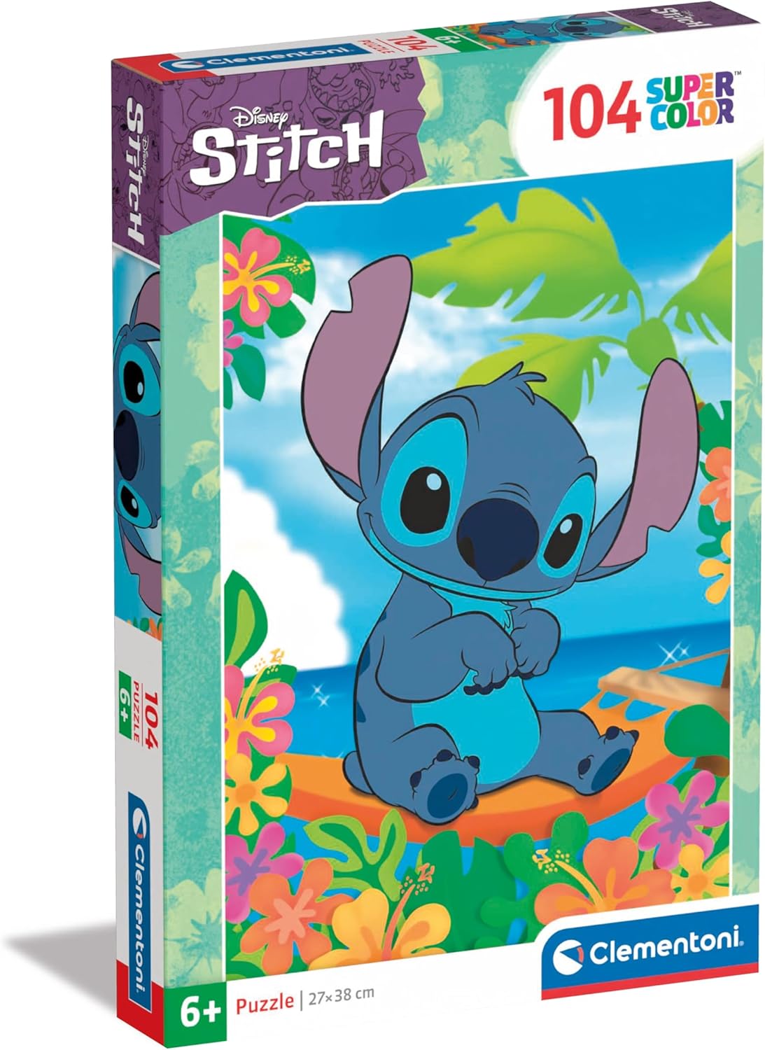 Clementoni Puzzle Disney Stitch 104 Pièces - Supercolor, Puzzle pour Enfants, Fabriqué en Italie, 25755