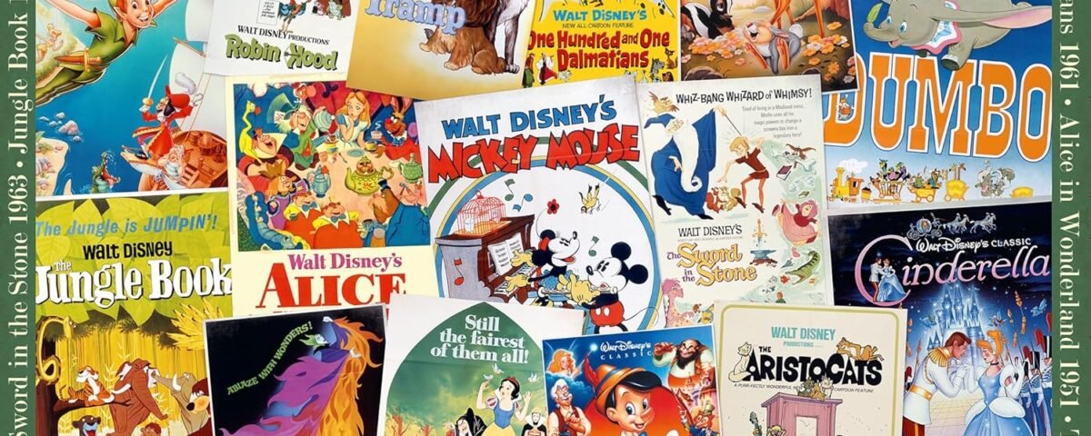 Ravensburger Puzzle 12000689 - Poster Disney Vintage Movie - Puzzle de 1000 pièces pour Adultes et Enfants à partir de 14 Ans - Puzzle Disney Cadeaux