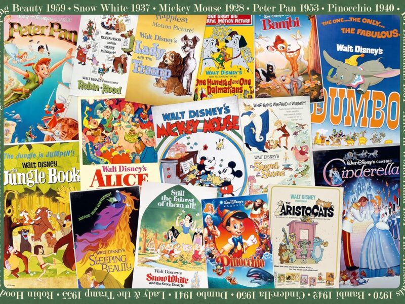 Ravensburger Puzzle 12000689 - Poster Disney Vintage Movie - Puzzle de 1000 pièces pour Adultes et Enfants à partir de 14 Ans - Puzzle Disney Cadeaux