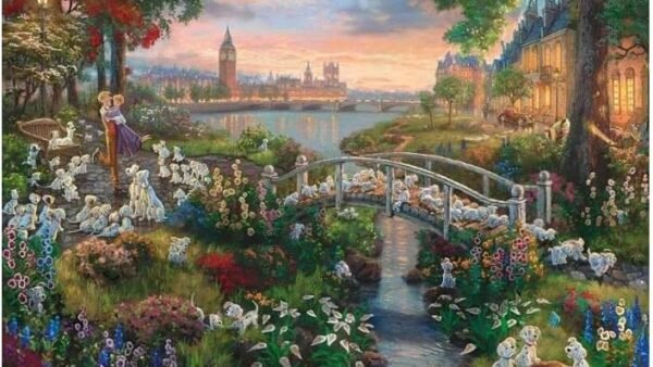 Schmidt 59489 Thomas Kinkade: Disney 101 Dalmations Jigsaw Puzzle (1000pc), Colourful