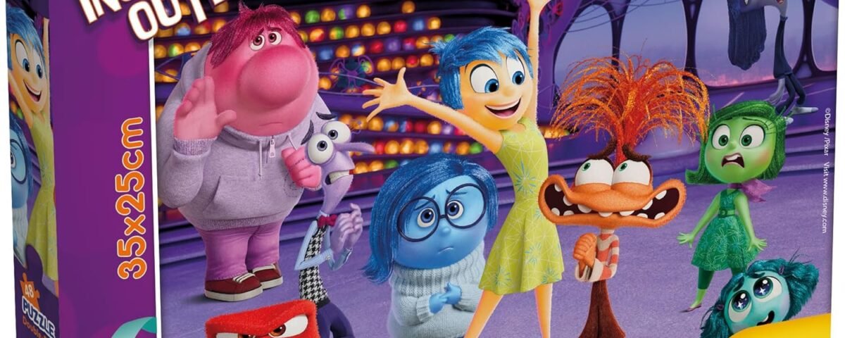 Lisciani - DISNEY VICE-VERSA 2 - Puzzle 48 Pièces - Pour les Enfants dès 4 ans - Puzzle 2 en 1 Maxi Double Face - 35x25cm - Verso à Colorier - Idée Cadeau Anniversaire - Coloriage - INSIDE OUT 2