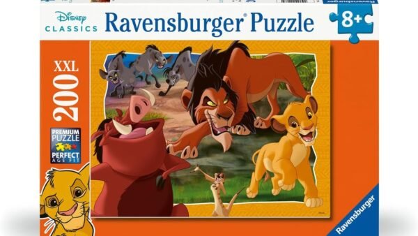 Ravensburger - Puzzle Enfant - Puzzle 200 pièces XXL - Hakuna Matata/Disney Le Roi Lion - À partir de 8 Ans - Puzzle de qualité supérieure - Carton épais et résistant - Aventure - 12001177
