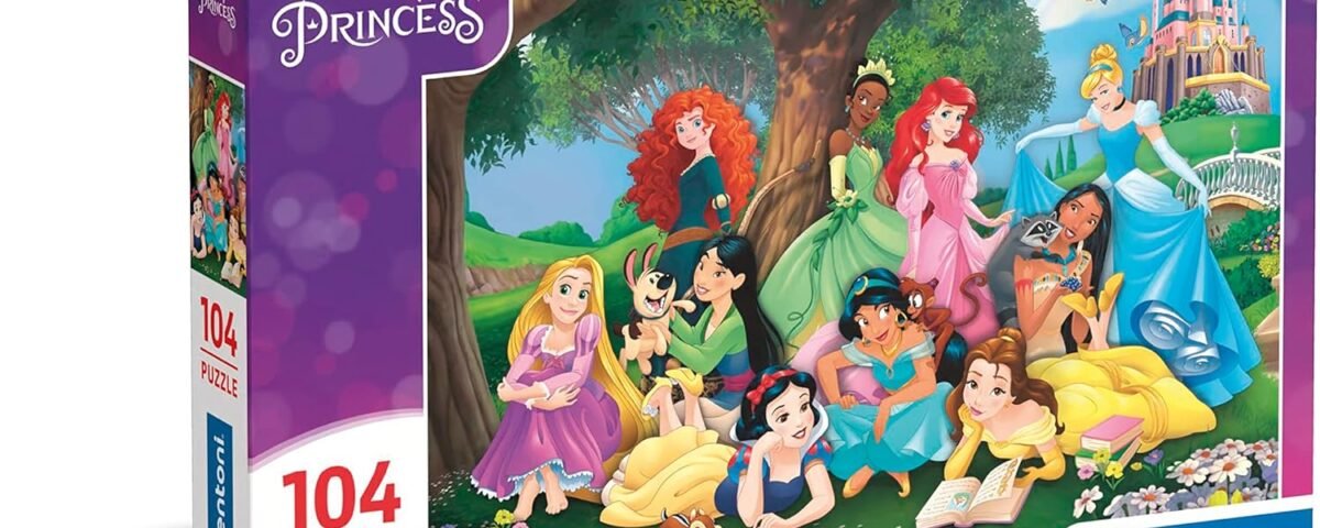 Clementoni - 25743 - Supercolor Puzzle - Disney Princess - 104 Pièces, Puzzle Enfants 6 Ans, Puzzle Dessin Animé - Fabriqué en Italie