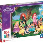 Clementoni - 25743 - Supercolor Puzzle - Disney Princess - 104 Pièces, Puzzle Enfants 6 Ans, Puzzle Dessin Animé - Fabriqué en Italie