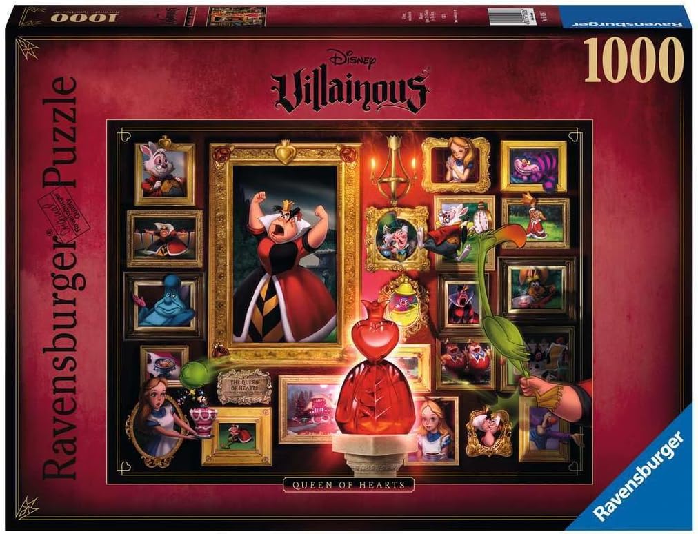 Ravensburger - Puzzle Adulte - Puzzle 1000 p - La Reine de cœur (Collection Disney Villainous) - 15026