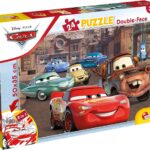 Lisciani - Puzzle Disney Cars - 24 Pièces - Jeu Créatif - Jeu de Réflexion - Plusieurs Personnages - Double Face - 2 en 1 - Puzzle et Coloriage - 50 x 35 Cm - Pour Enfants à Partir de 3 ans