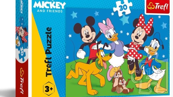 Trefl - Disney, Mickey et Ses Amis - Puzzle 30 Pièces - Puzzle coloré avec Les Personnages de Films Animé Disney, Loisir Créative, pour Enfants à partir de 3 Ans