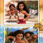 Educa - 2 Puzzles en Carton de 100 pièces avec Les Images de Moana 2, Double Plaisir. Dimensions : 40 x 28 cm. De 6 7 8 Ans (20103)