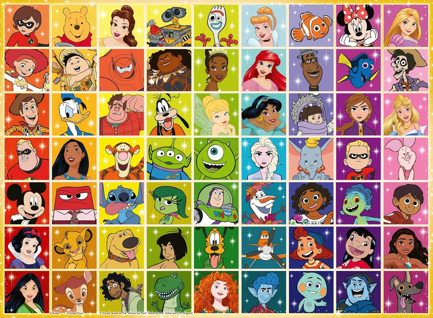 Ravensburger - Puzzle Enfant - Puzzle 100 pièces XXL - La Palette de Couleurs Disney - À partir de 6 Ans - Puzzle de qualité supérieure - Carton épais et résistant - 13332