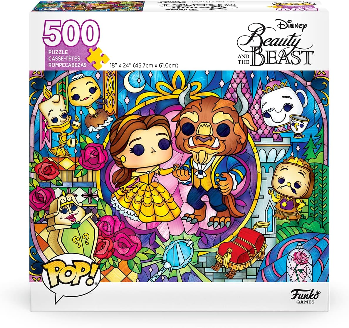 Funko Pop! Puzzle - Disney Beauty and The Beast - Funko - Jigsaw - 500 Pieces - 45.7cm x 61cm - English/French/Spanish Language