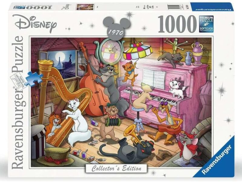 Ravensburger Disney Edition Collector's Edition Puzzle Aristochats 1000 pièces pour Adultes et Enfants à partir de 12 Ans, Blanc