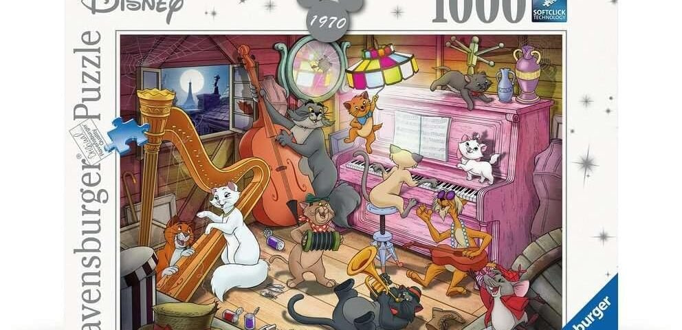 Ravensburger Disney Edition Collector's Edition Puzzle Aristochats 1000 pièces pour Adultes et Enfants à partir de 12 Ans, Blanc