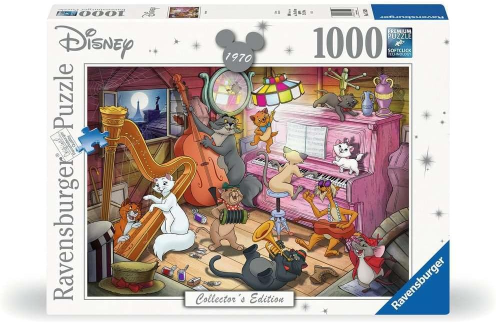 Ravensburger Disney Edition Collector's Edition Puzzle Aristochats 1000 pièces pour Adultes et Enfants à partir de 12 Ans, Blanc