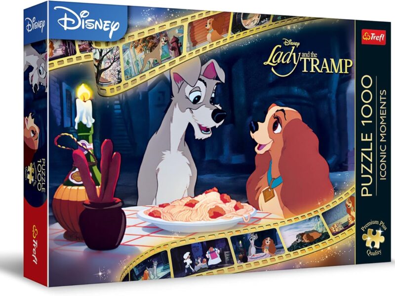 Trefl Qualité Premium Plus - Puzzle Iconic Moments : La Belle et Le Clochard - 1000 pièces, série de Puzzles avec Les Personnages préférés,pour Adultes et Enfants à partir de 12 Ans