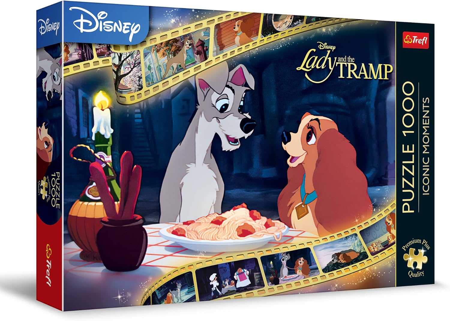 Trefl Qualité Premium Plus - Puzzle Iconic Moments : La Belle et Le Clochard - 1000 pièces, série de Puzzles avec Les Personnages préférés,pour Adultes et Enfants à partir de 12 Ans