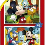 Educa - Maison Amusante Mickey Mouse 2x48. 2 Puzzles en Carton pour Enfants de 48 pièces chacun. Doublement Amusant avec ce Puzzle Disney et Mickey 2x48 pièces à partir de 4 Ans (19312)