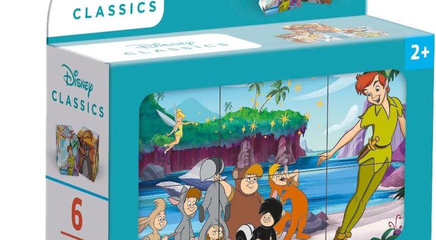 Clementoni Puzzle Disney Classic 6 Pièces - Cube Supercolor, Puzzle pour Enfants 2-4 Ans, Disney, Fabriqué en Italie, 40657