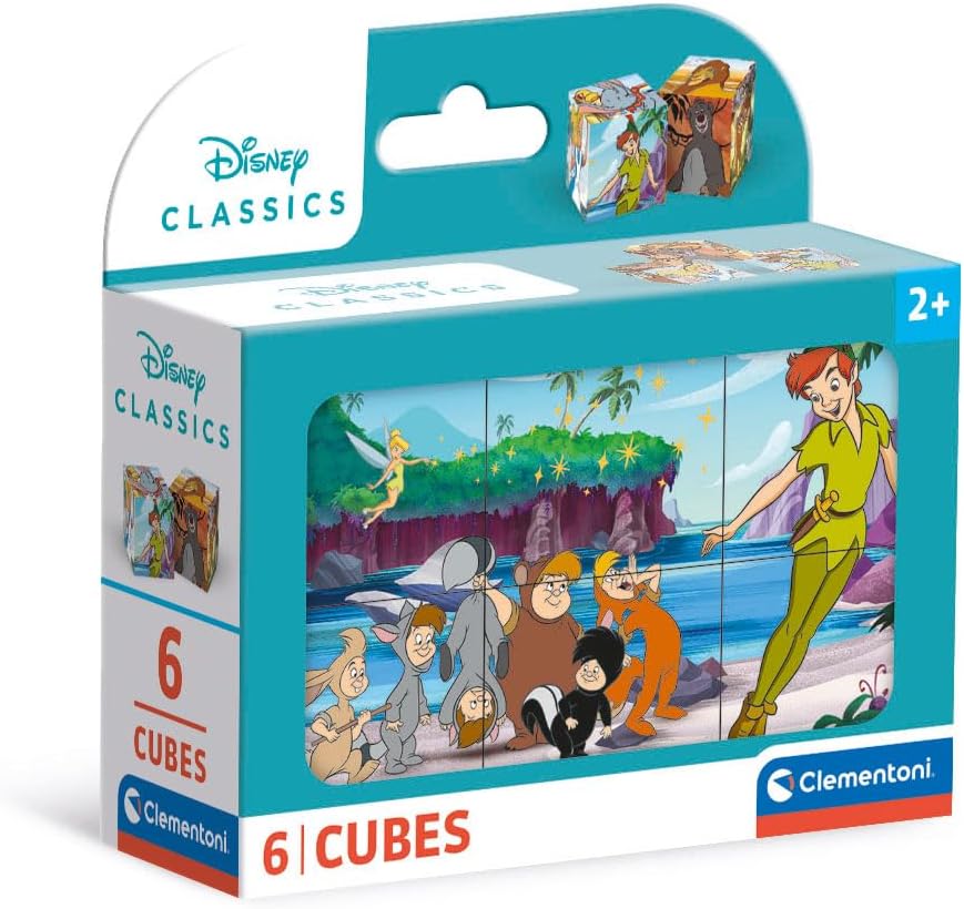 Clementoni Puzzle Disney Classic 6 Pièces - Cube Supercolor, Puzzle pour Enfants 2-4 Ans, Disney, Fabriqué en Italie, 40657