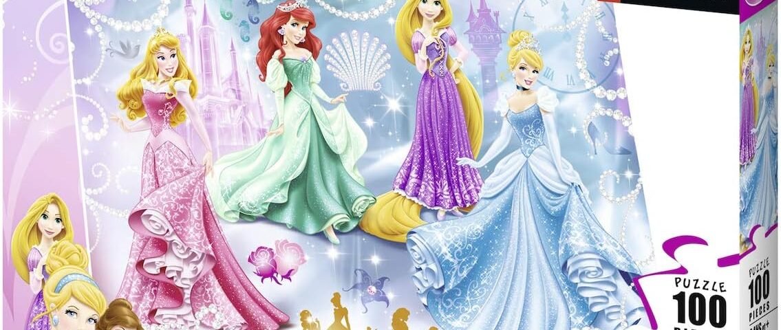 Nathan - Puzzle enfants - 100 pièces - Princesses étincelantes - Disney Princesses - Fille ou garçon dès 6 ans - Puzzle de qualité supérieure - Carton épais et résistant - 86720