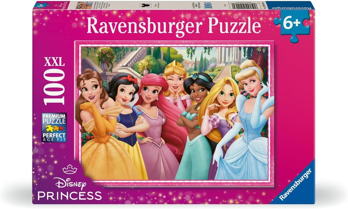 Ravensburger - Puzzle Enfant - 100 pièces XXL - La Vie est Un Conte de fées/Disney Princesses - Fille ou garçon dès 6 Ans - Puzzle de qualité supérieure - 12004116