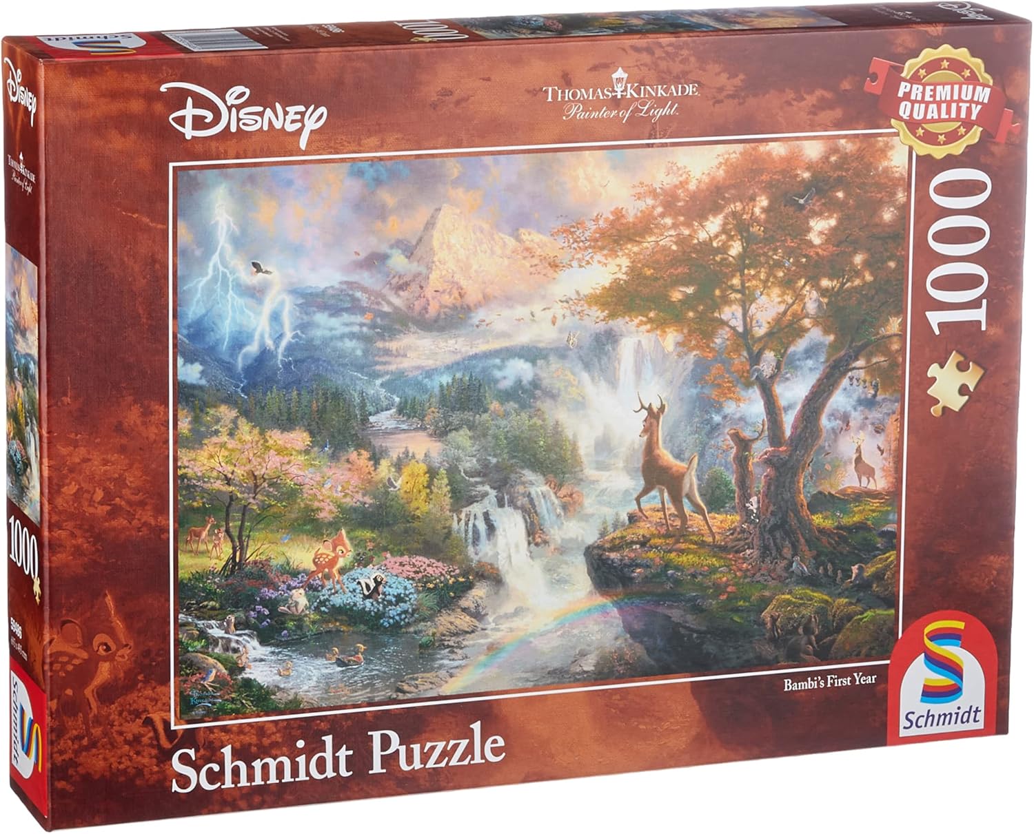 Schmidt Spiele CGS_59486 Thomas Kinkade: Disney - Bambi Puzzle, Multicolor