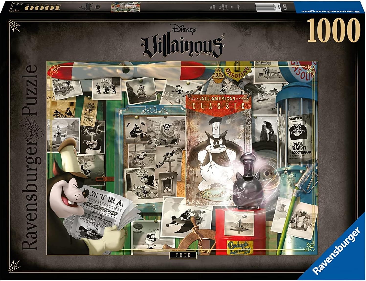 Ravensburger-16887 Disney-Villains Pete Puzzles, 16887, Couleur, único