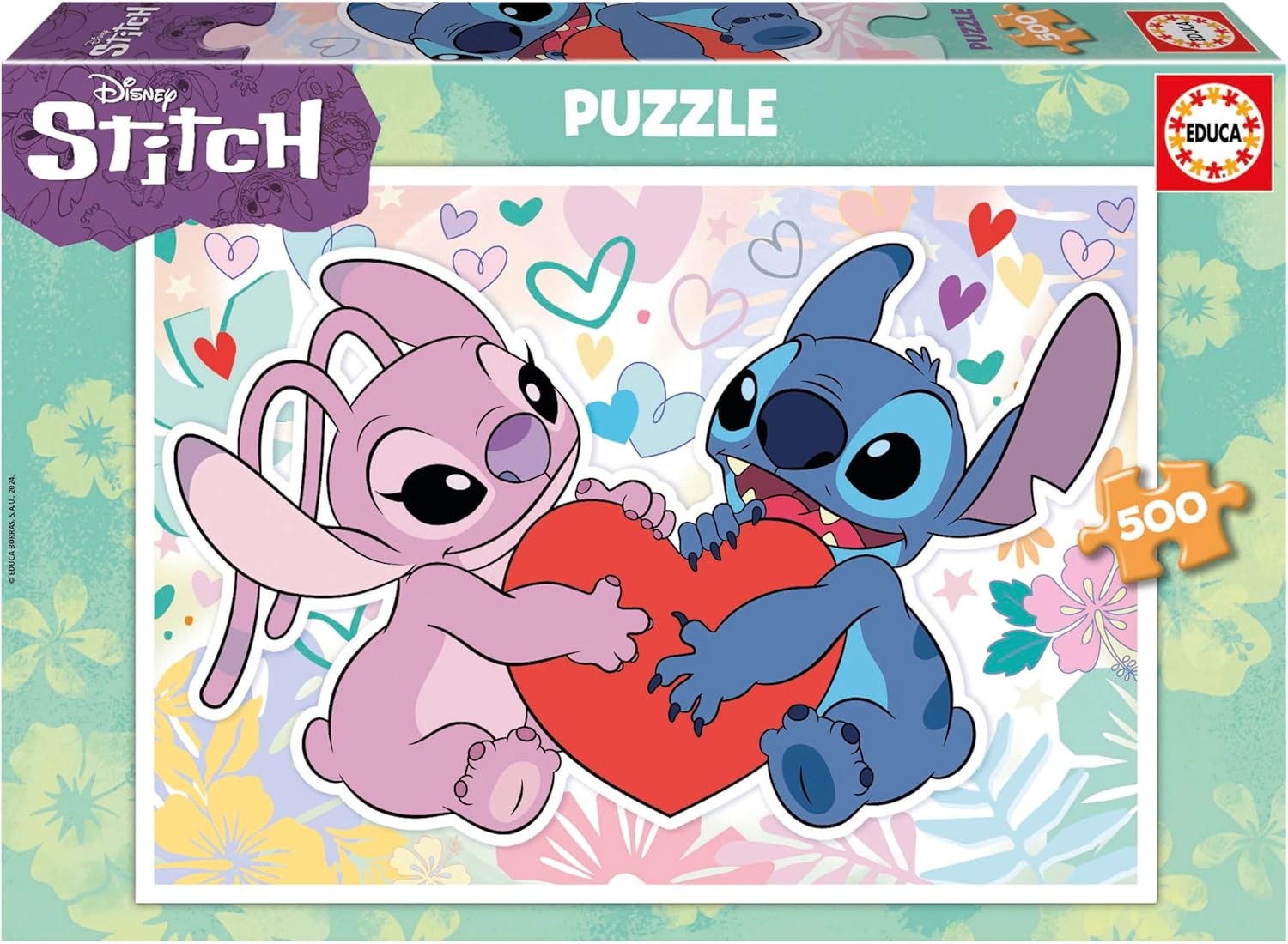 Educa - Disney Stitch | 500 pièces Puzzle pour Adultes. Mesure: 48 x 34 cm. À partir de 11 Ans (19911)