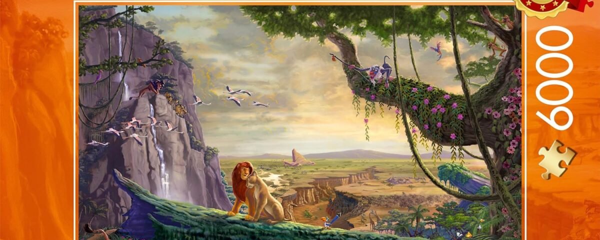 Schmidt Spiele 57396 Puzzle Thomas Kinkade, Disney, Le Roi Lion, Return to Pride Rock​, 6000 pièces