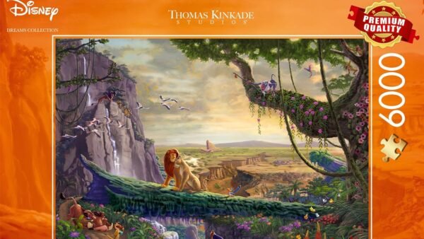 Schmidt Spiele 57396 Puzzle Thomas Kinkade, Disney, Le Roi Lion, Return to Pride Rock​, 6000 pièces